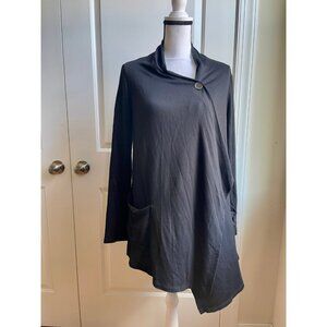 Bobeau Black Draped Cardigan Jacket - Size M